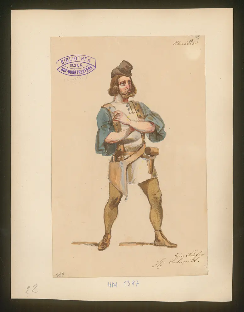 Cäcilia von Albano, Titel der Serie: Figurinen des k.k. Hof-Burgtheaters