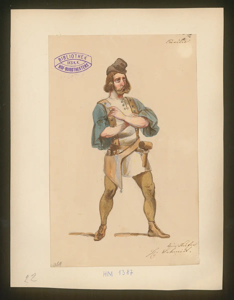 Cäcilia von Albano, Titel der Serie: Figurinen des k.k. Hof-Burgtheaters