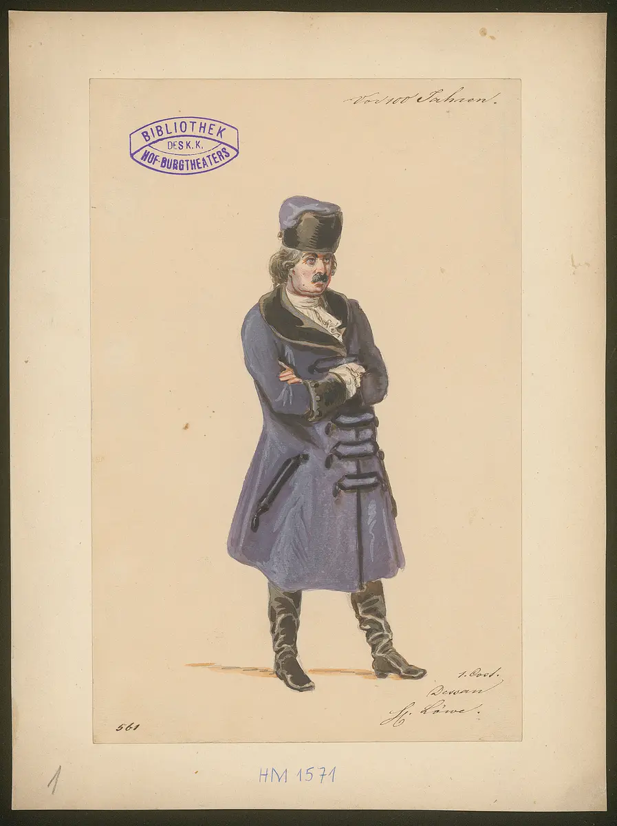 Vor hundert Jahren, Titel der Serie: Figurinen des k.k. Hof-Burgtheaters