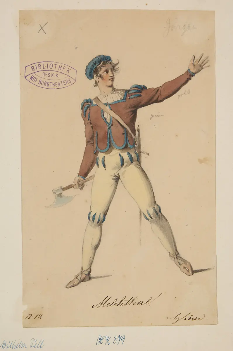 Wilhelm Tell, Titel der Serie: Figurinen des k.k. Hof-Burgtheaters