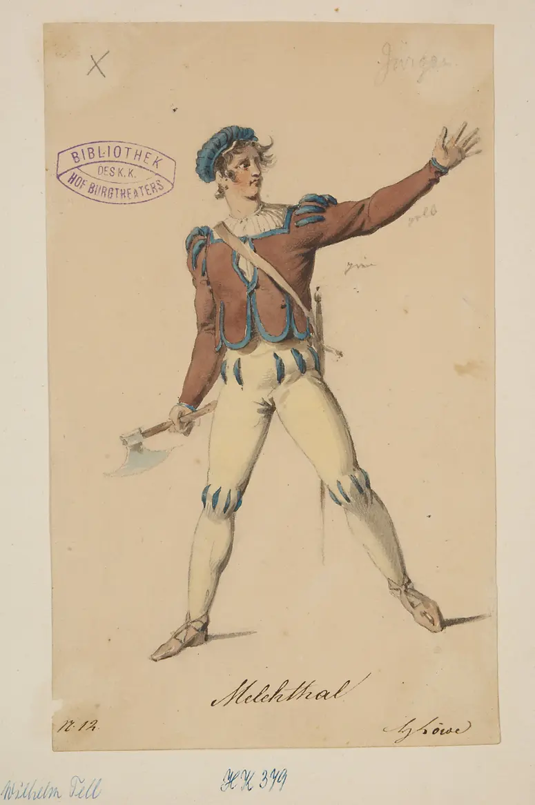 Wilhelm Tell, Titel der Serie: Figurinen des k.k. Hof-Burgtheaters