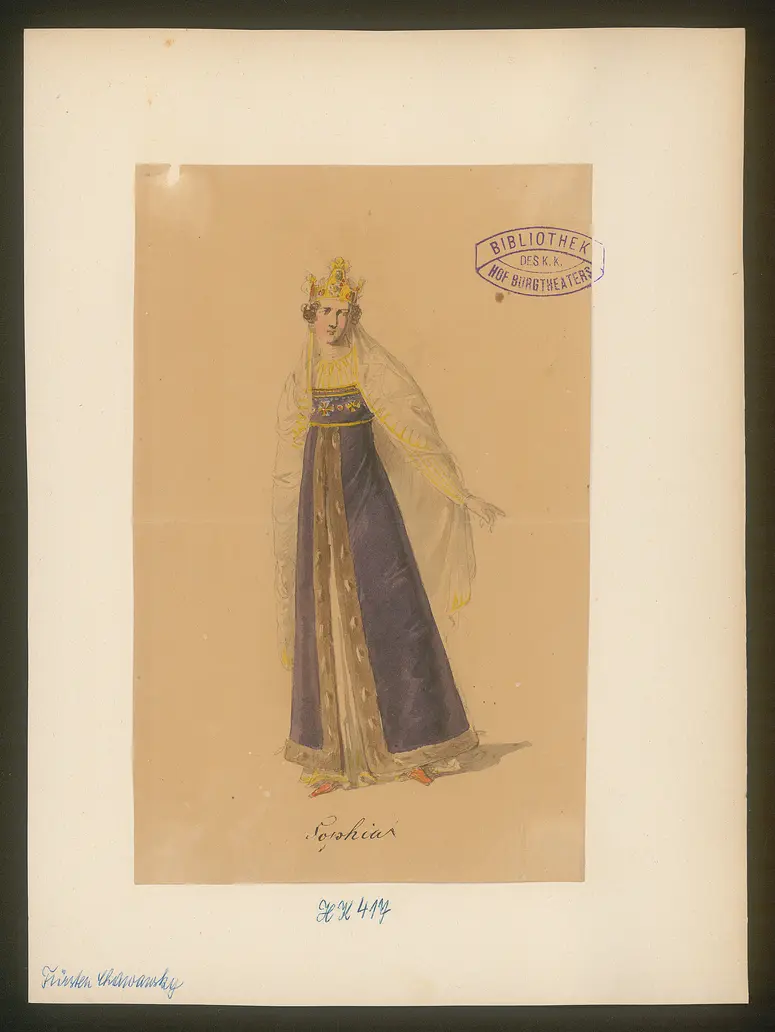 Die Fürsten Chawansky, Titel der Serie: Figurinen des k.k. Hof-Burgtheaters