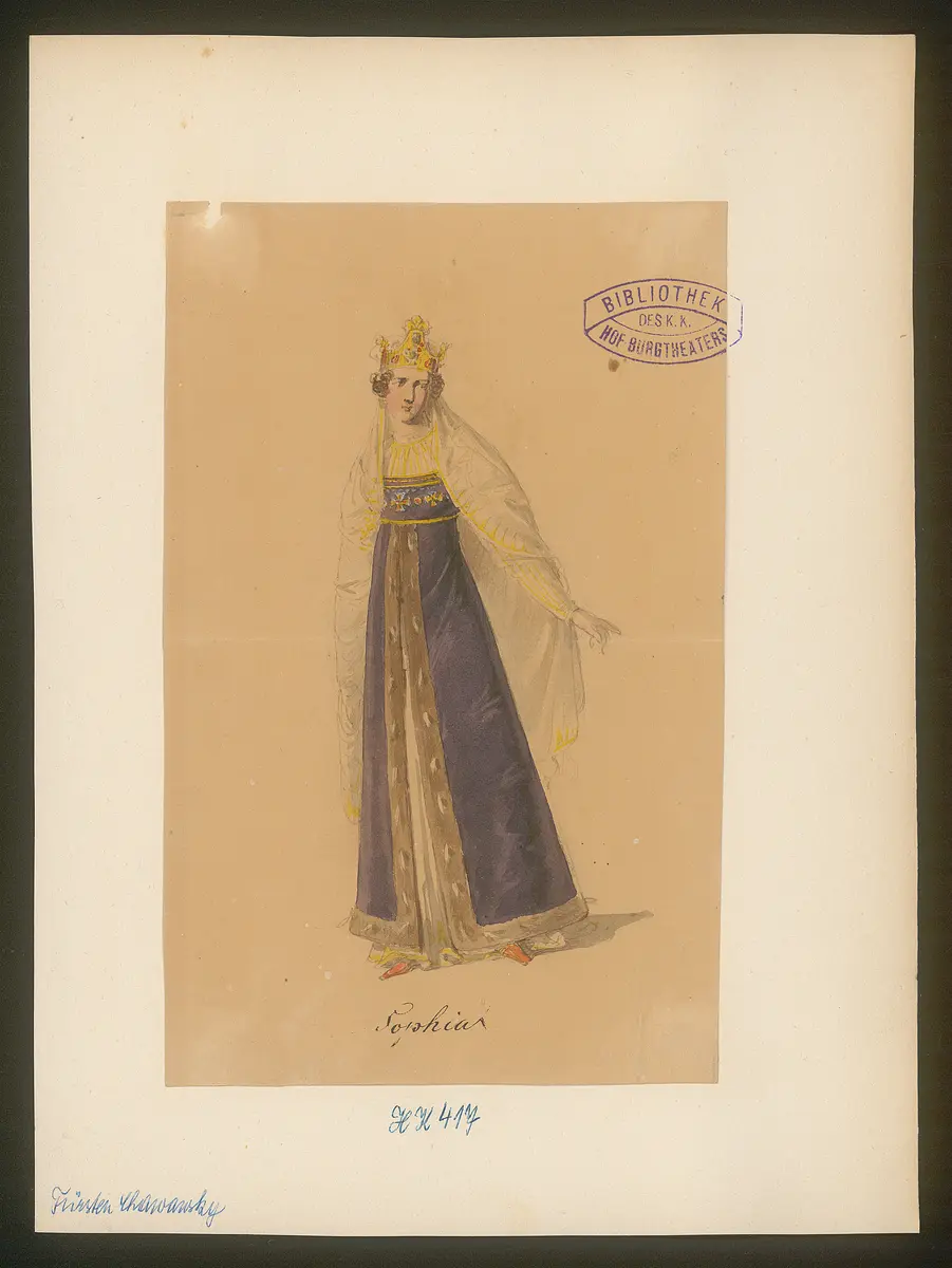 Die Fürsten Chawansky, Titel der Serie: Figurinen des k.k. Hof-Burgtheaters