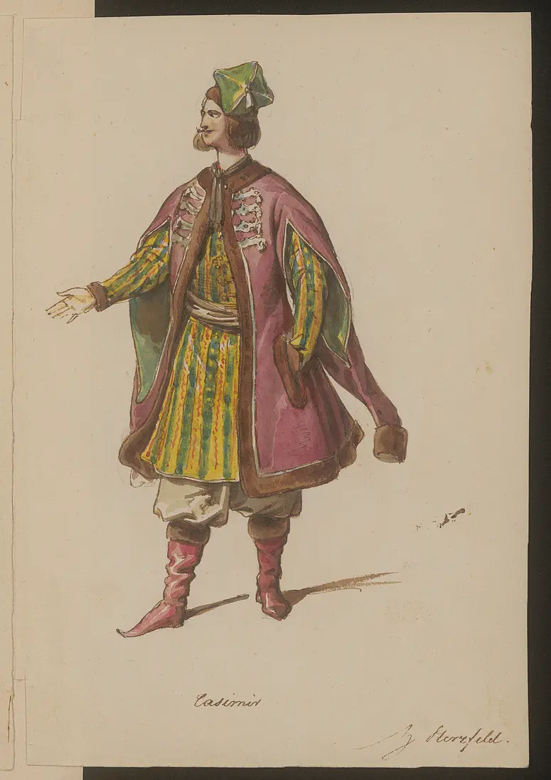 Der Liebe Wahn und Wahrheit, Titel der Serie: Figurinen des k.k. Hof-Burgtheaters