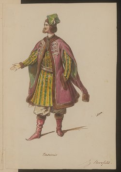 Der Liebe Wahn und Wahrheit, Titel der Serie: Figurinen des k.k. Hof-Burgtheaters