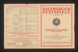 Salzburger Festspiele 1926, Verweis auf Stücktitel: Ariadne aus Naxos, Verweis auf Stücktitel: Don Juan, Verweis auf Stücktitel: Die Entführung aus dem Serail, Verweis auf Stücktitel: Die Fledermaus, Verweis auf Stücktitel: La serva padrona, Verweis auf Stücktitel: Turandot, Verweis auf Stücktitel: Jedermann, Verweis auf Stücktitel: Der Diener zweier Herren