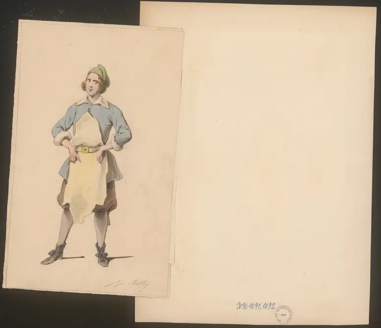 Dina, Titel der Serie: Figurinen des k.k. Hof-Burgtheaters