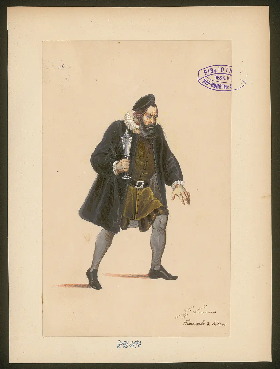 Ludovico, Originaltitel: The Duke of Milan, Titel der Serie: Figurinen des k.k. Hof-Burgtheaters