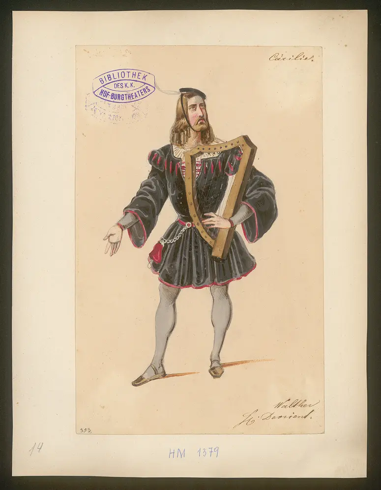 Cäcilia von Albano, Titel der Serie: Figurinen des k.k. Hof-Burgtheaters