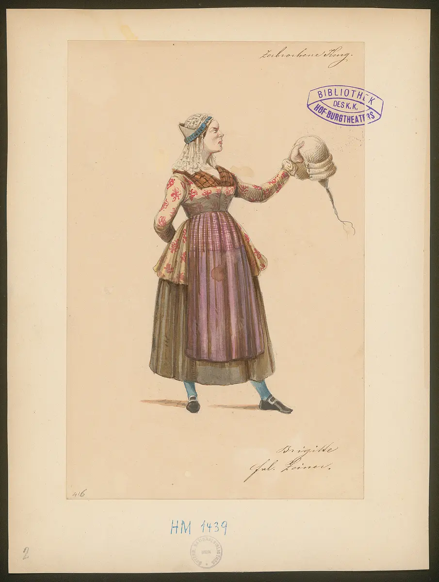 Der zerbrochene Krug, Titel der Serie: Figurinen des k.k. Hof-Burgtheaters