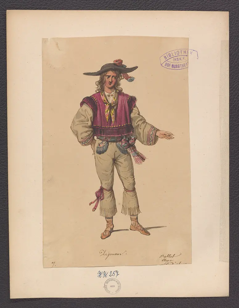 Preciosa, Alternativtitel: Preziosa, Titel der Serie: Figurinen des k.k. Hof-Burgtheaters