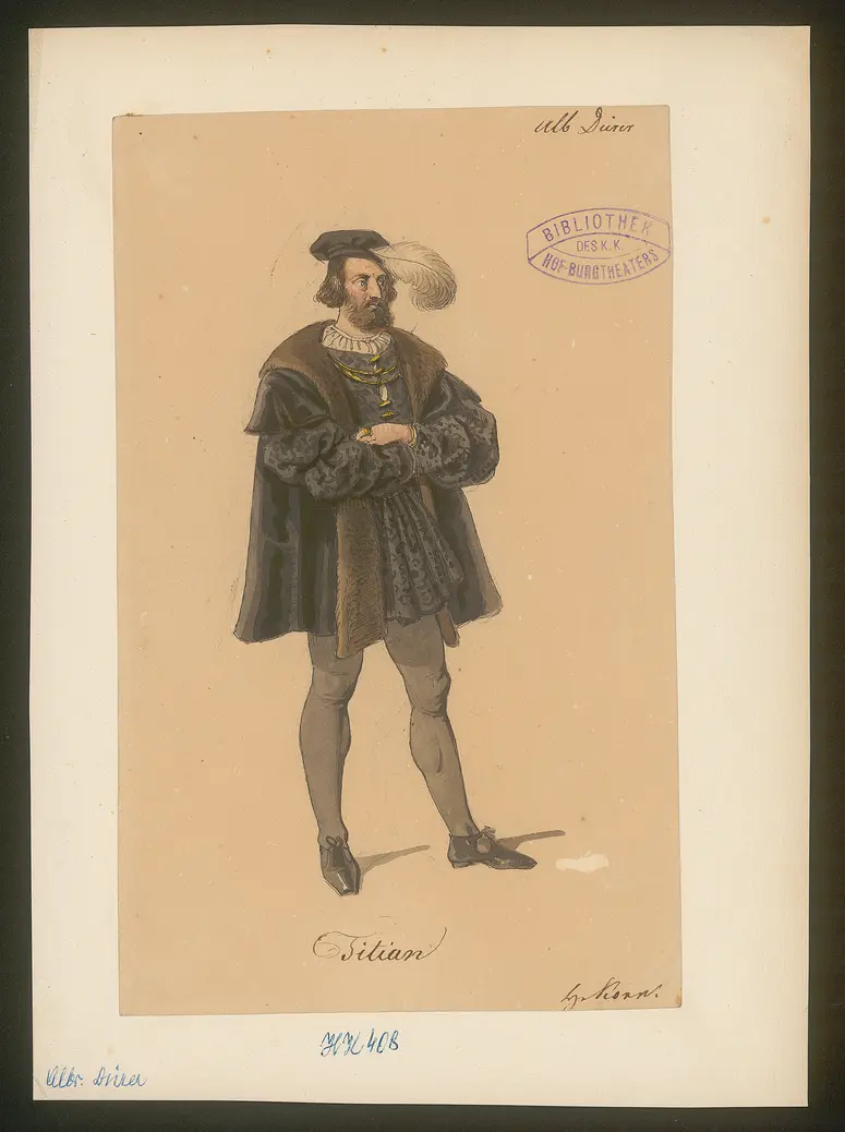 Albrecht Dürer in Venedig, Titel der Serie: Figurinen des k.k. Hof-Burgtheaters