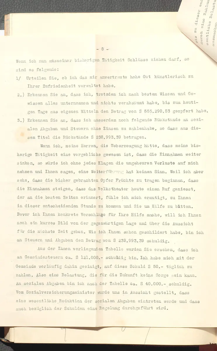 Protokolle der Ausschusssitzungen des Vereines des Deutschen Volkstheaters in Wien