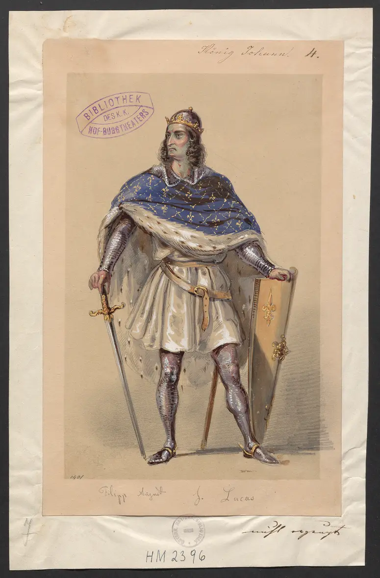 König Johann, Originaltitel: King John, Titel der Serie: Figurinen des k.k. Hof-Burgtheaters