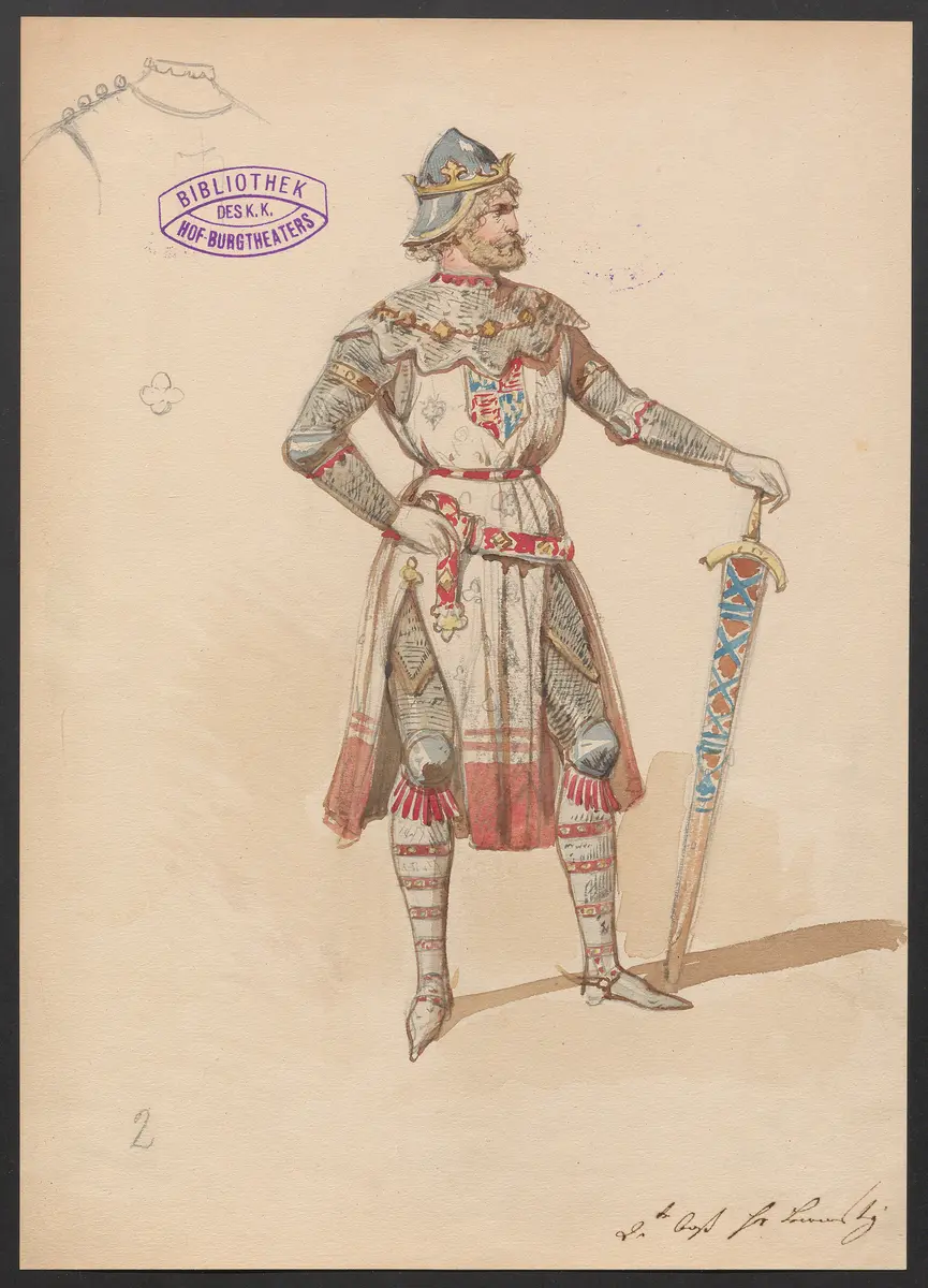 König Johann, Originaltitel: King John, Titel der Serie: Figurinen des k.k. Hof-Burgtheaters