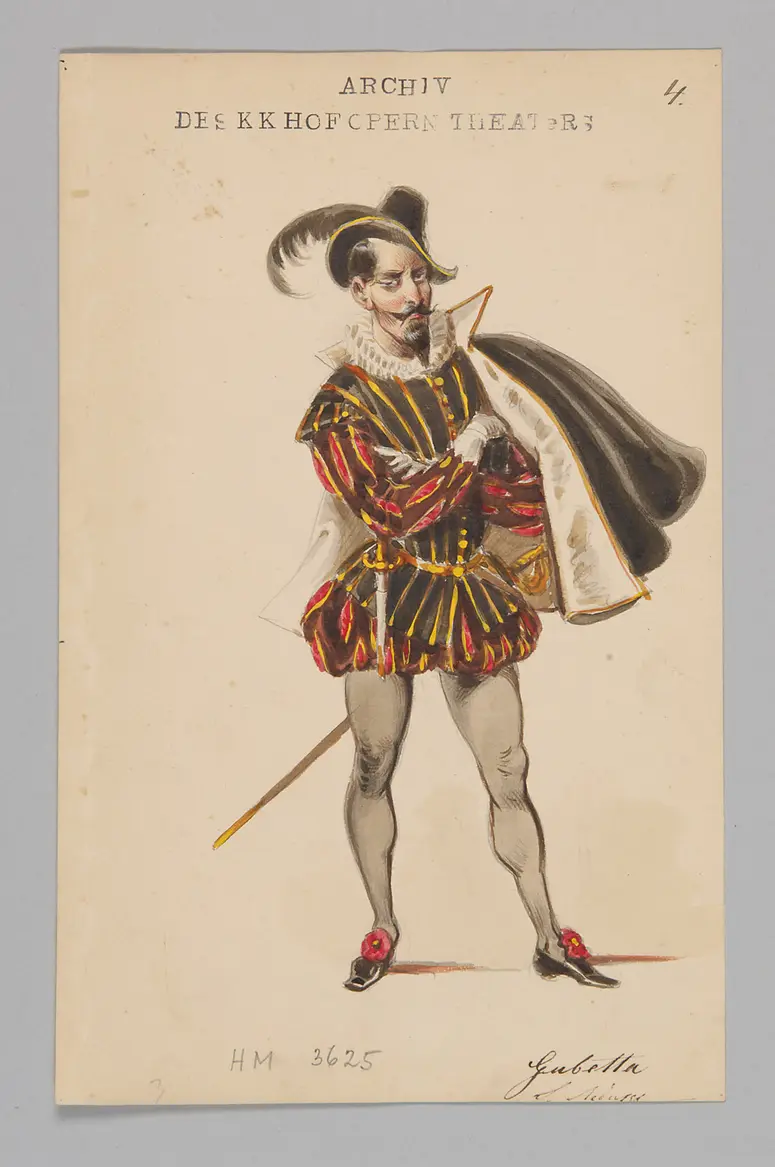 Lucrezia Borgia, Titel der Serie: Figurinen des k.k. Hofoperntheaters
