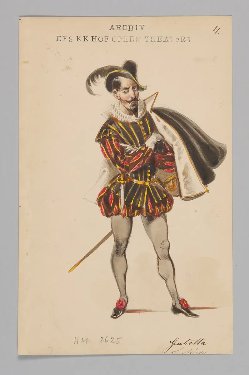Lucrezia Borgia, Titel der Serie: Figurinen des k.k. Hofoperntheaters