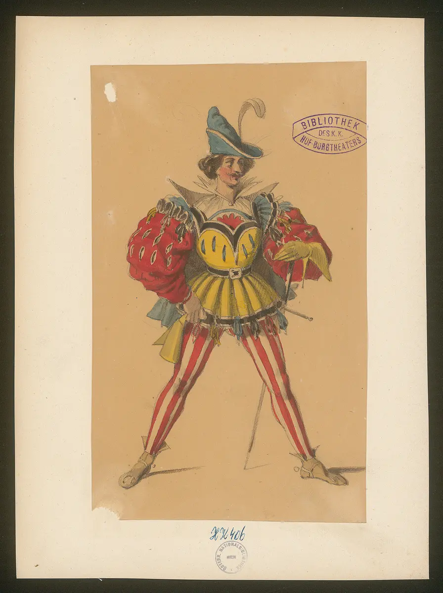 Ende gut, alles gut, Suchtitel: List und Liebe, Originaltitel: All's Well That Ends Well, Titel der Serie: Figurinen des k.k. Hof-Burgtheaters