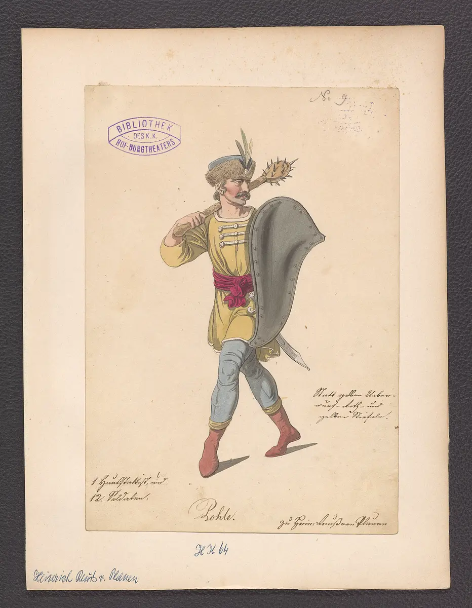 Heinrich Reuß von Plauen, oder Die Belagerung von Marienburg, Titel der Serie: Figurinen des k.k. Hof-Burgtheaters