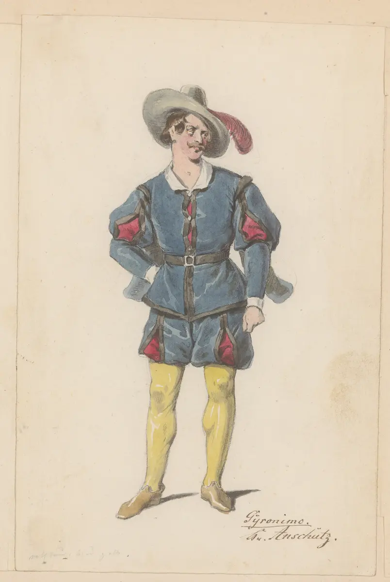 Ein weibliches Herz, Titel der Serie: Figurinen des k.k. Hof-Burgtheaters