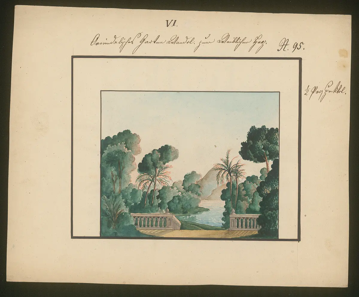 Ein weibliches Herz, Titel der Serie: Dekorationsfundus der Hoftheater (Altbestand aus der ersten Hälfte des 19. Jh.)