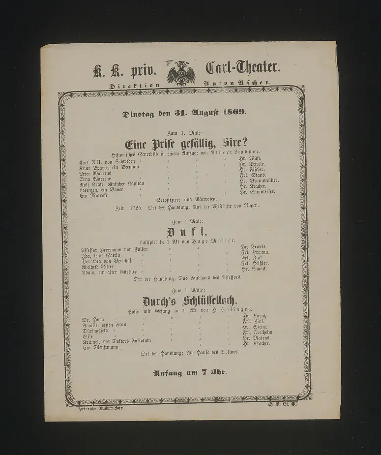 Eine Prise gefällig, Sire?, Duft, Durch's Schlüsselloch