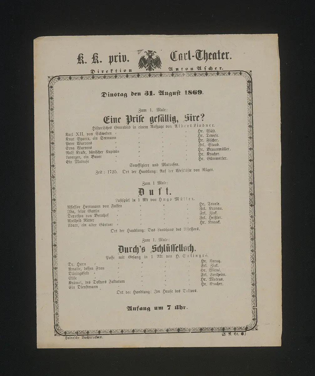 Eine Prise gefällig, Sire?, Duft, Durch's Schlüsselloch