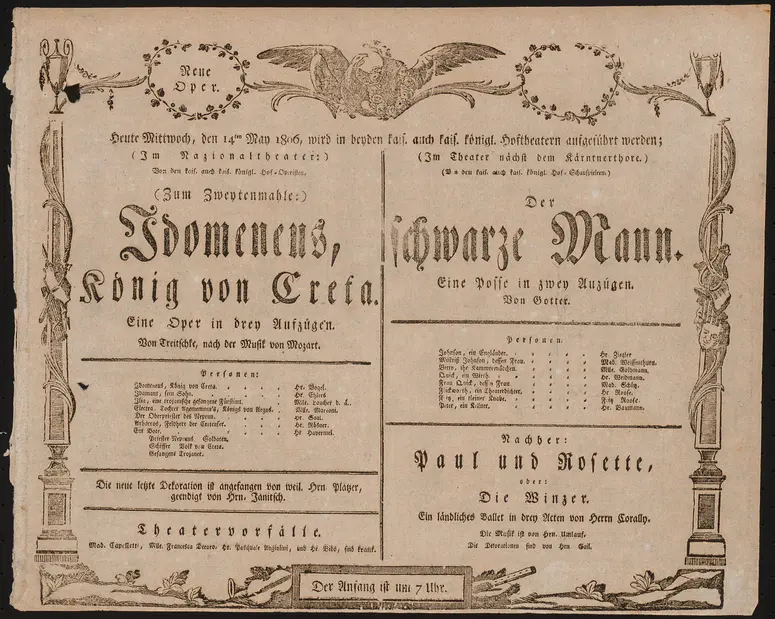 Idomeneus, König von Creta, Der schwarze Mann