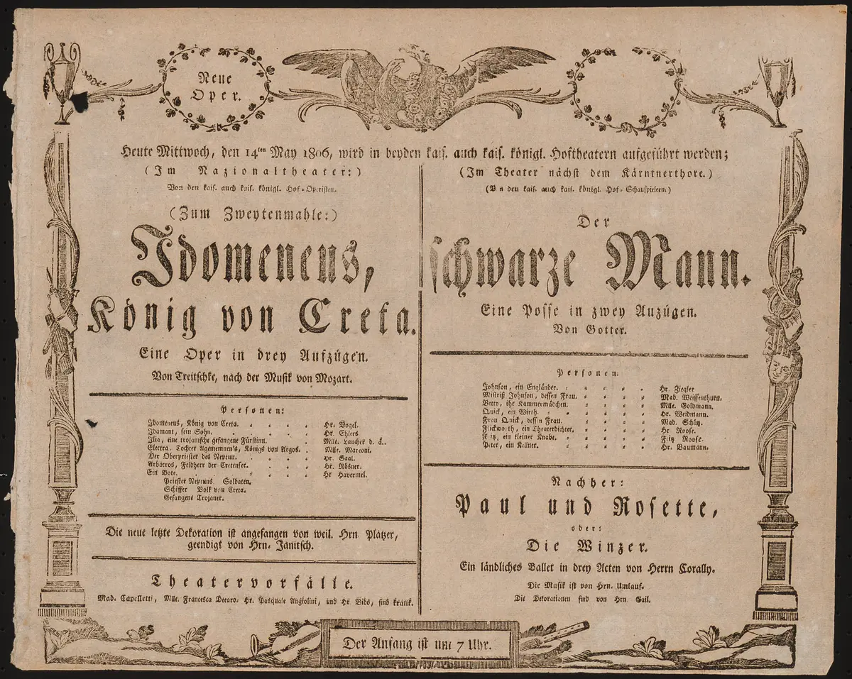 Idomeneus, König von Creta, Der schwarze Mann