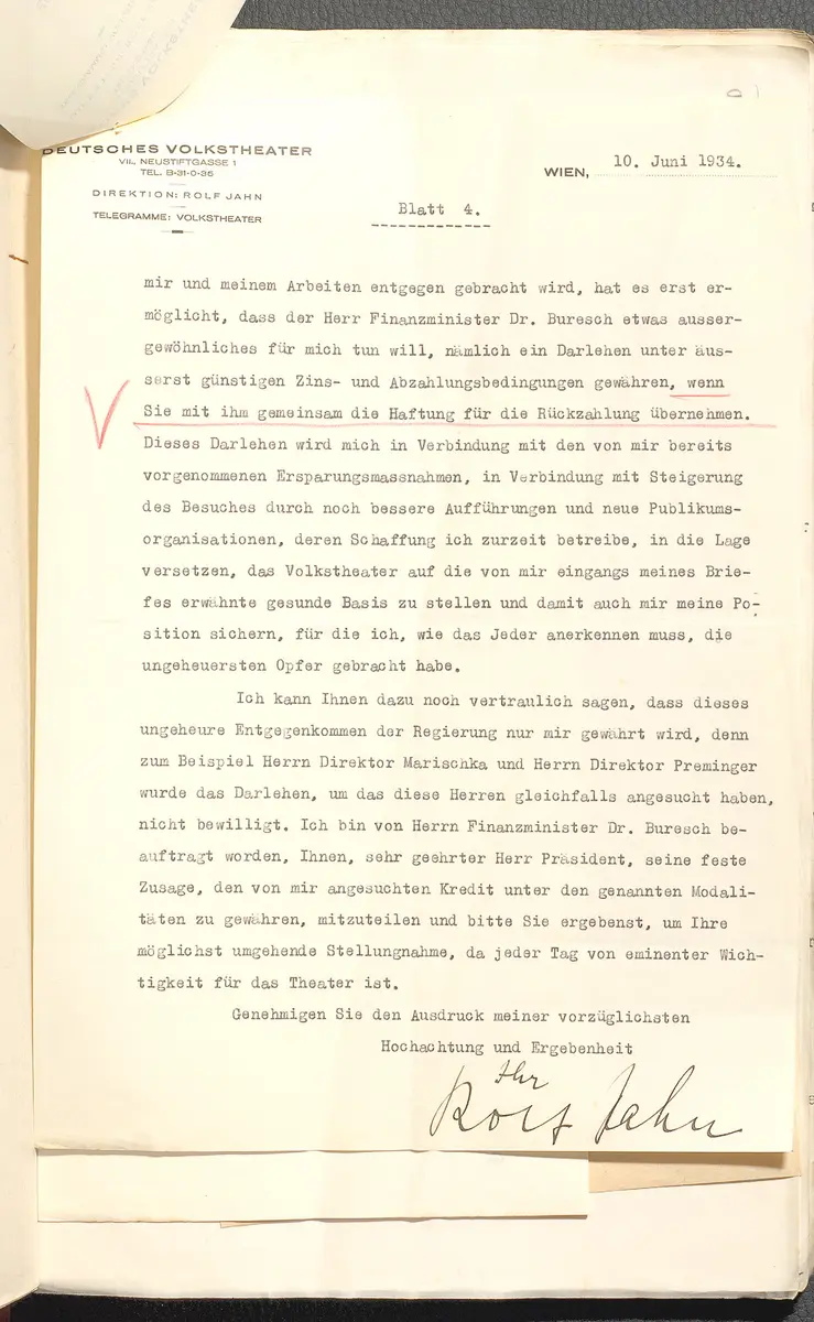 Protokolle der Ausschusssitzungen des Vereines des Deutschen Volkstheaters in Wien