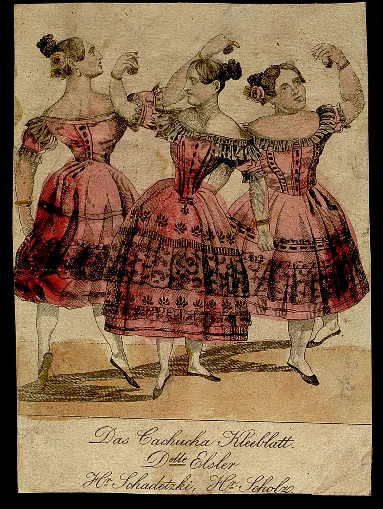 Das Cachucha Kleeblatt, Name der Zeitschrift: Komische Briefe des Hans-Jörgel von Gumpoldskirchen [...]