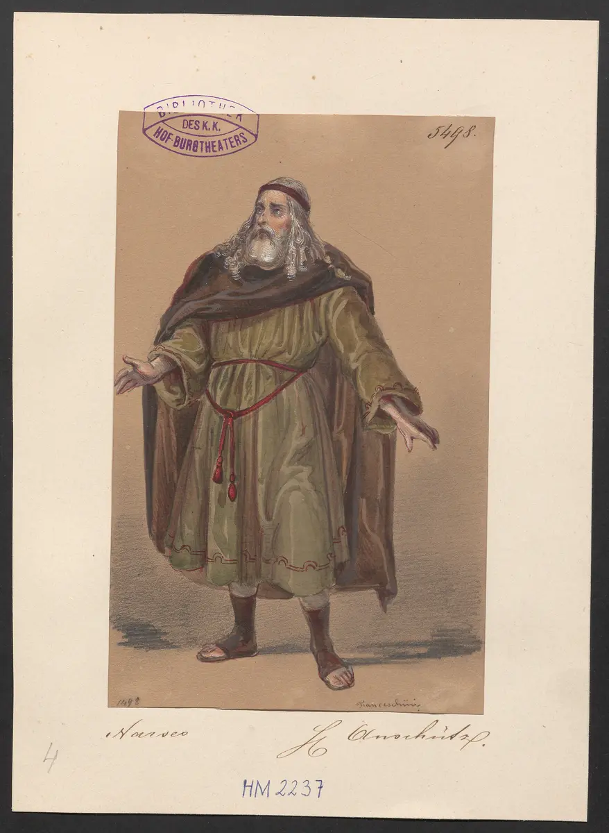 Iphigenie in Delphi, Titel der Serie: Figurinen des k.k. Hof-Burgtheaters