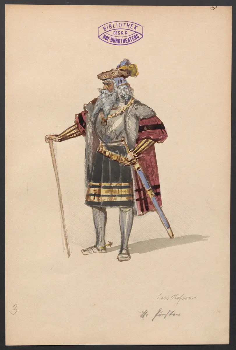 Gustav Wasa, oder Maske für Maske, Titel der Serie: Figurinen des k.k. Hof-Burgtheaters