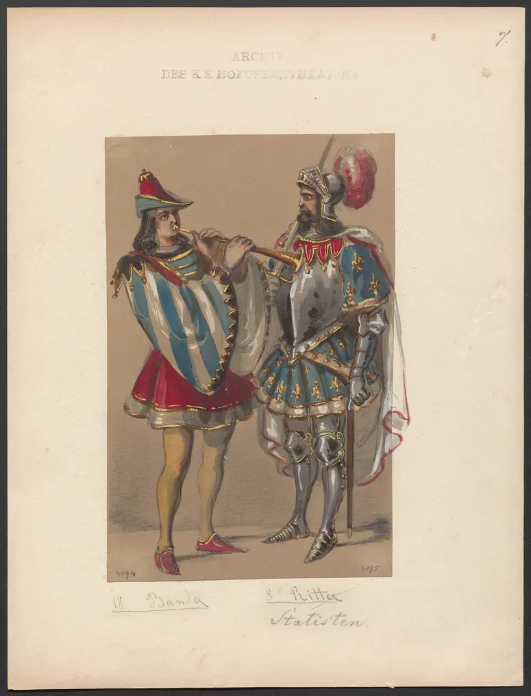 Giovanna d'Arco, Titel der Serie: Figurinen des k.k. Hofoperntheaters