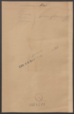 Die Nymphe, Titel der Serie: Figurinen des k.k. Hofoperntheaters