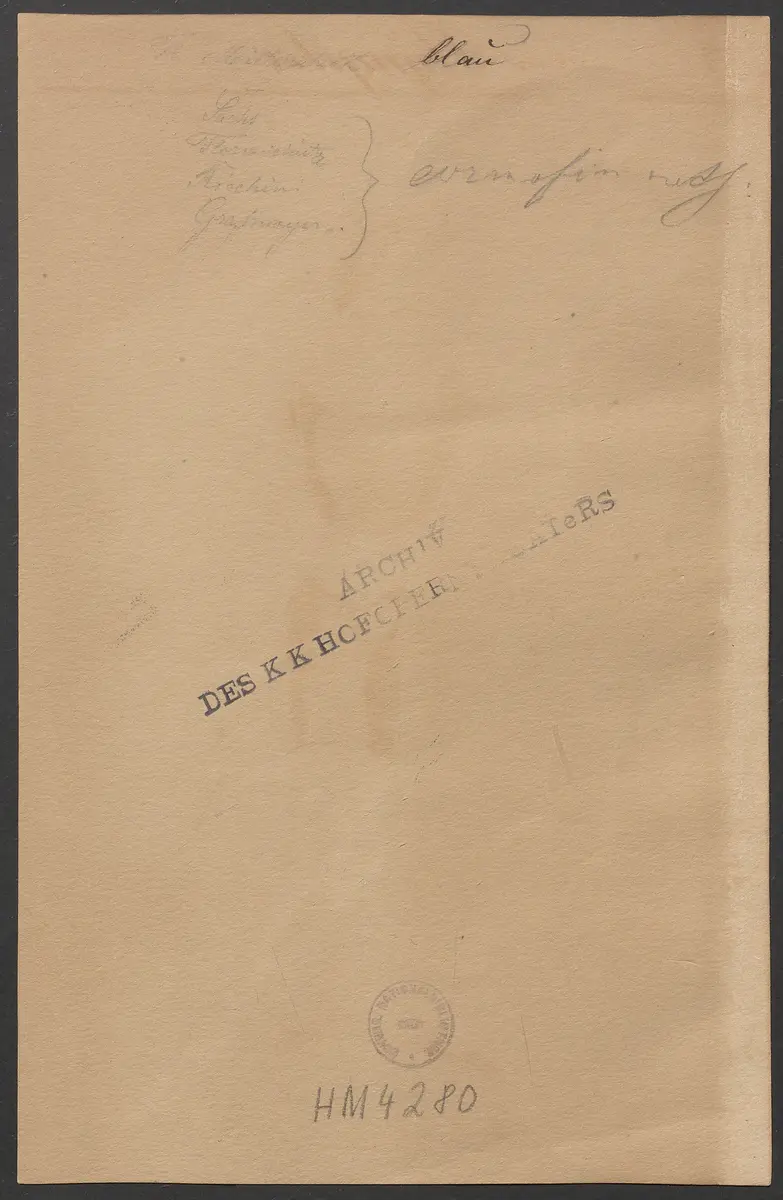 Die Nymphe, Titel der Serie: Figurinen des k.k. Hofoperntheaters