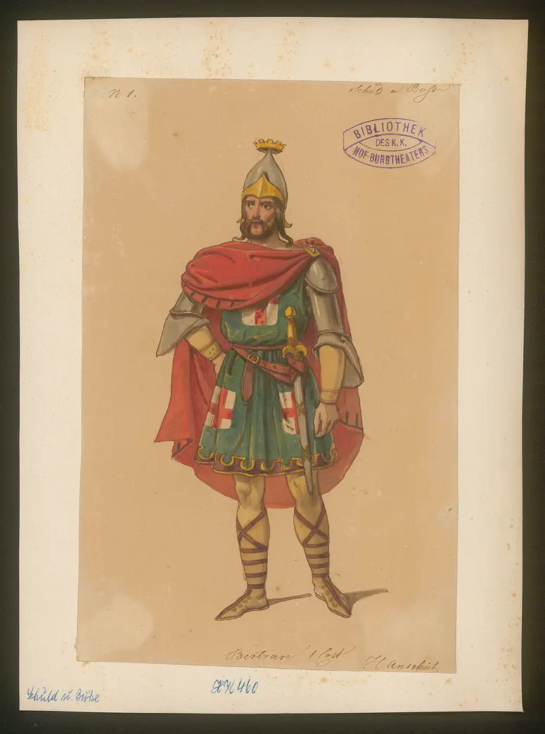 Schuld und Buße, Originaltitel: Genovefa, Titel der Serie: Figurinen des k.k. Hof-Burgtheaters