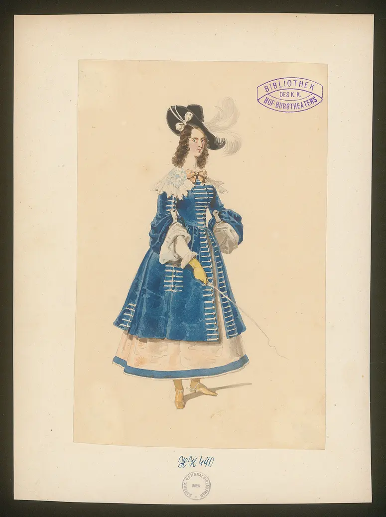 Die Königin von sechzehn Jahren, Originaltitel: Christine ou la Reine de seize ans, Titel der Serie: Figurinen des k.k. Hof-Burgtheaters