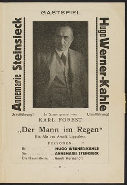 Theater und Kabarett Hölle, Der Mann im Regen