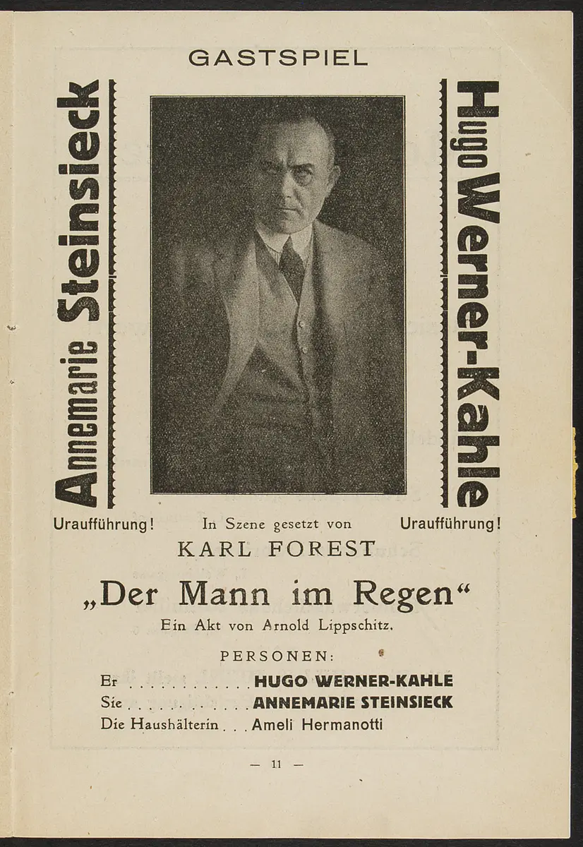 Theater und Kabarett Hölle, Der Mann im Regen