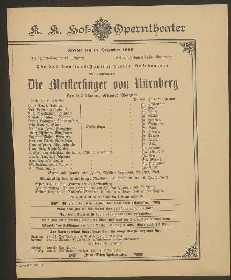 Die Meistersinger von Nünberg