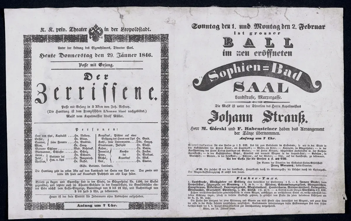 Der Zerrissene, grosser BALL im neu eröffneten Sophien-Bad-Saal