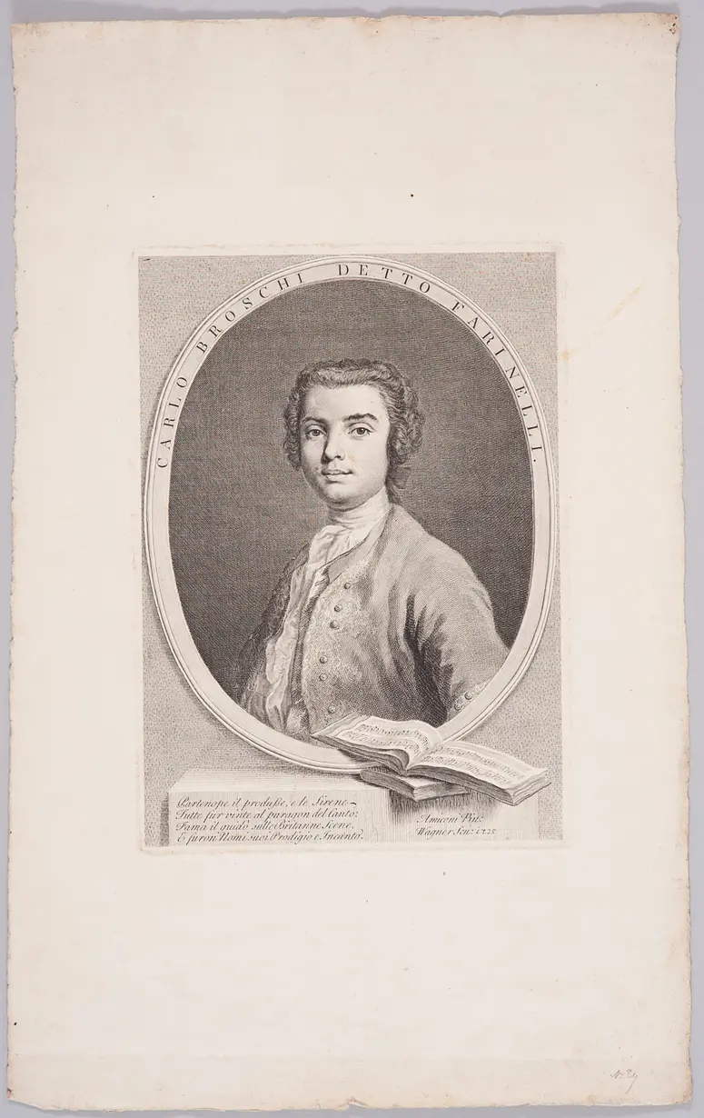 Farinelli, Titel in Vorlageform: Carlo Broschi detto Farinelli