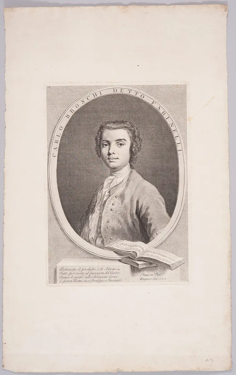 Farinelli, Titel in Vorlageform: Carlo Broschi detto Farinelli