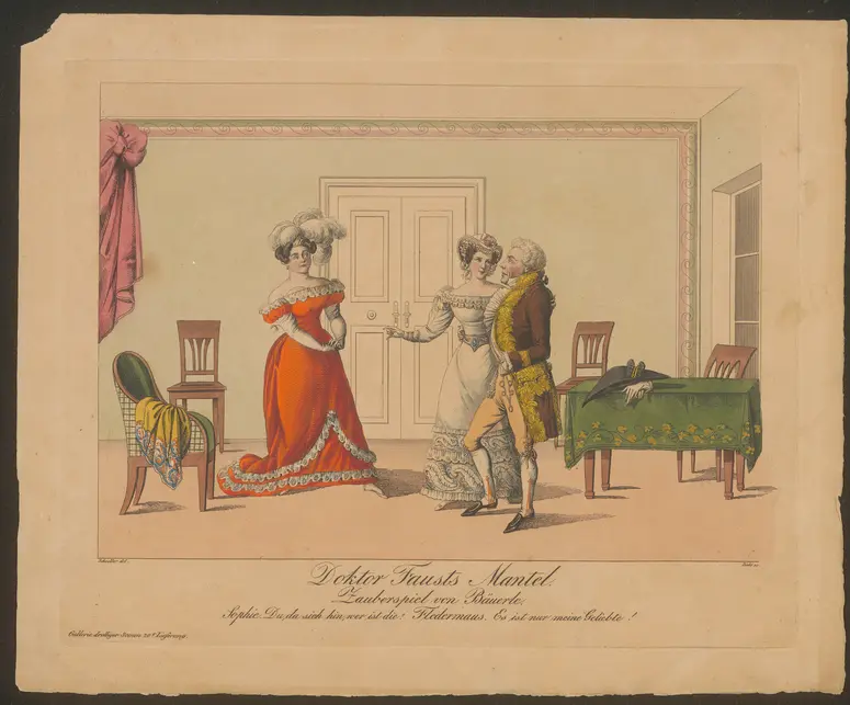 Doktor Fausts Mantel, Titel der Serie: Gallerie drolliger Scenen, Name der Zeitschrift: Wiener Theaterzeitung