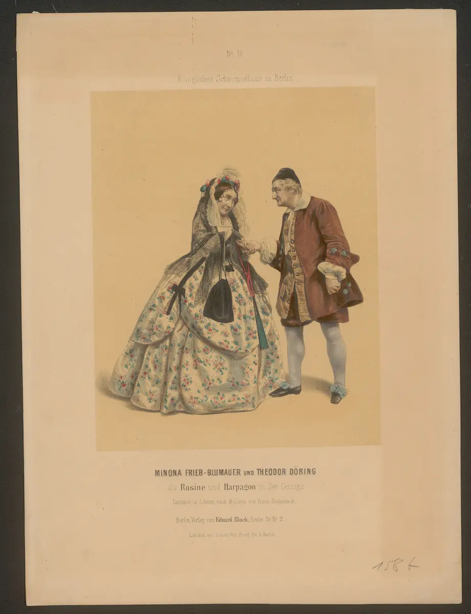 Der Geizige, Titel der Serie: Eduard Bloch's Album der Bühnen-Costüme