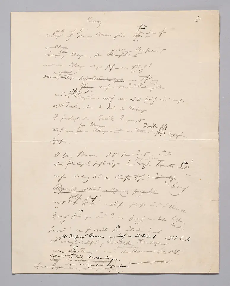 Verse zum Gedächtnis des Schauspielers Josef Kainz