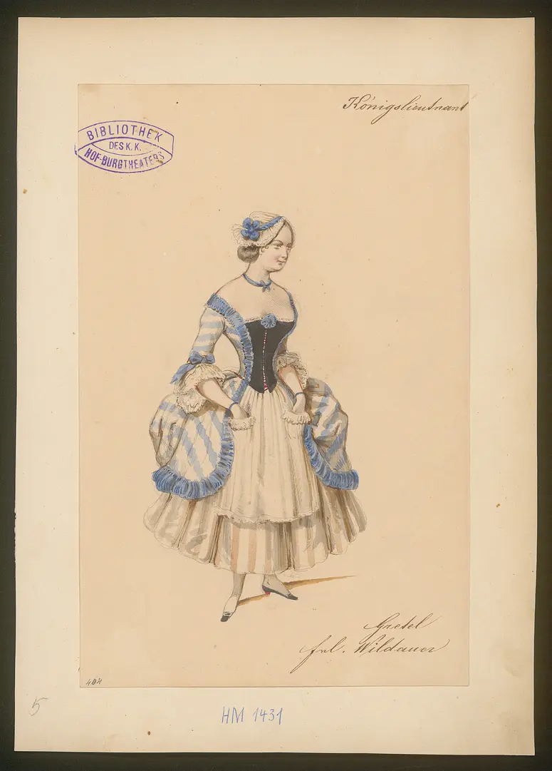 Der Königsleutnant, Titel der Serie: Figurinen des k.k. Hof-Burgtheaters