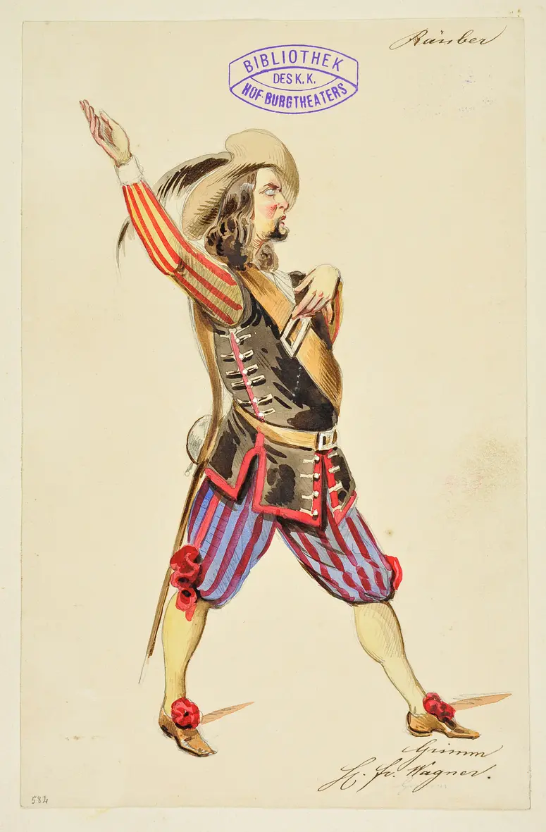 Die Räuber, Titel der Serie: Figurinen des k.k. Hof-Burgtheaters