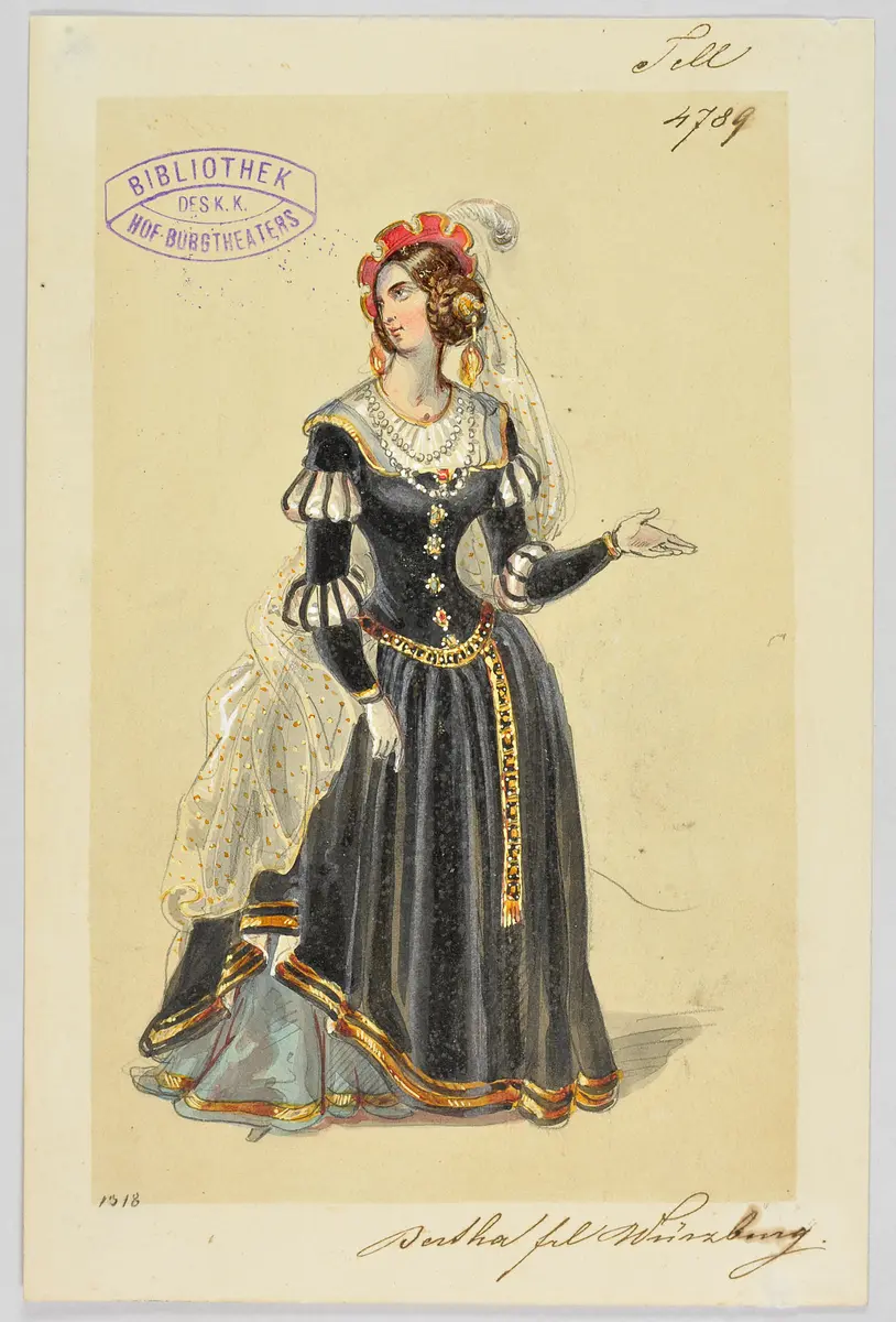 Wilhelm Tell, Titel der Serie: Figurinen des k.k. Hof-Burgtheaters